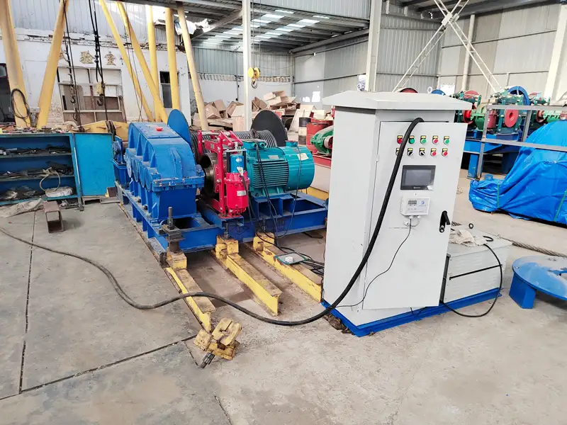 electric pulling winch with power cabinet nybon marine winch quality control