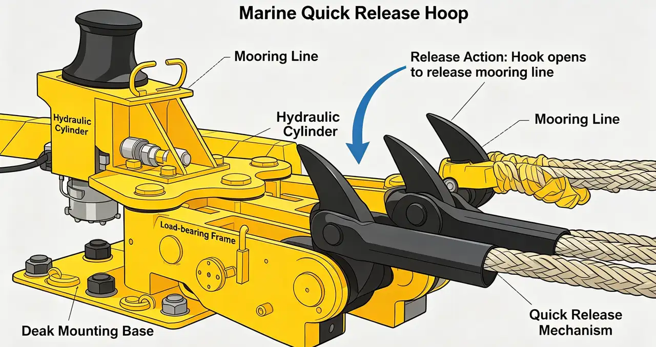 how does a quick release hook work