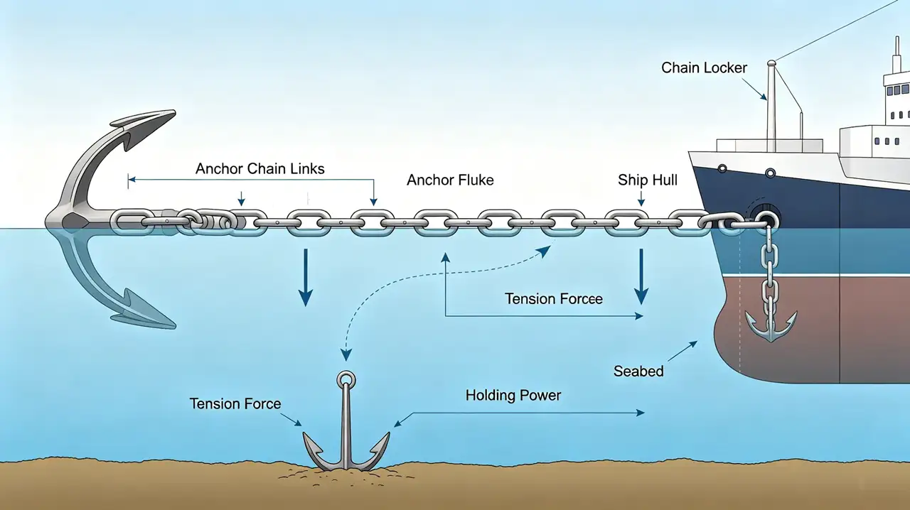 how does marine anchor chains work