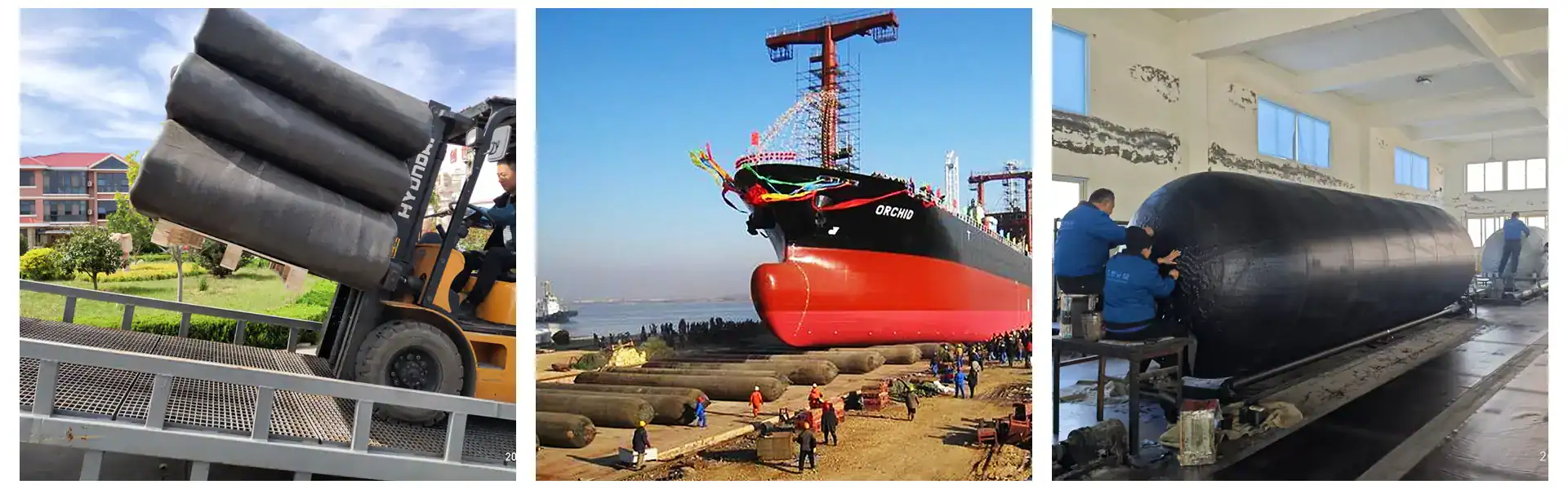 nybon ship launching airbags